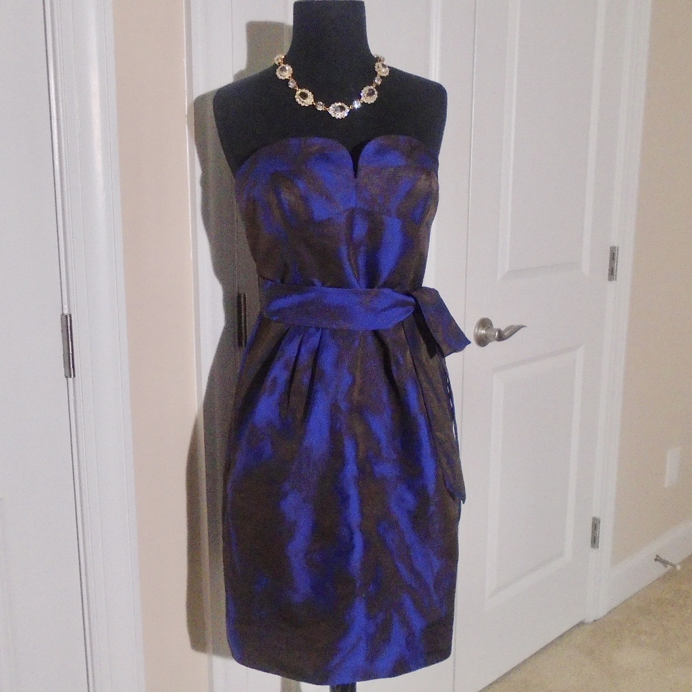 J CREW COLLECTION Silk Ikat Bustier Dress 4